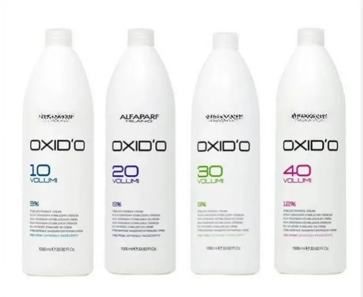 Alfaparf Milano Oxid'o Stabilized Hydrogen Peroxide Cream Hair Developer - Waxes, Stabilizers, Conditioners-Infused, Moisturizing, Mild on Scalps, Film of Lipids - 1000ml (33.8 fl oz) Hair Coloring Haircare Product (Apply Accurately)