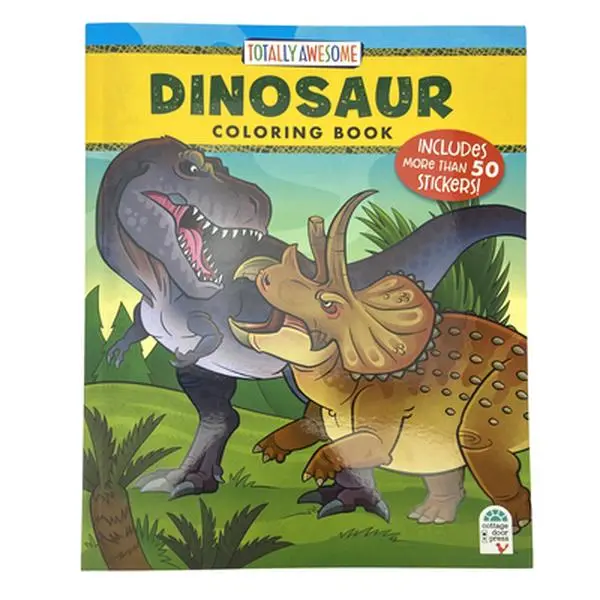 Dinosaur Coloring Book with Bonus Sticker Sheet - 100+ Pages, Interactive Fun, Learning Opportunity for Enthusiasts - Diego Vaisberg, Paperback, Dinosaur Enthusiasts, Interactive Dinosaur Fun
