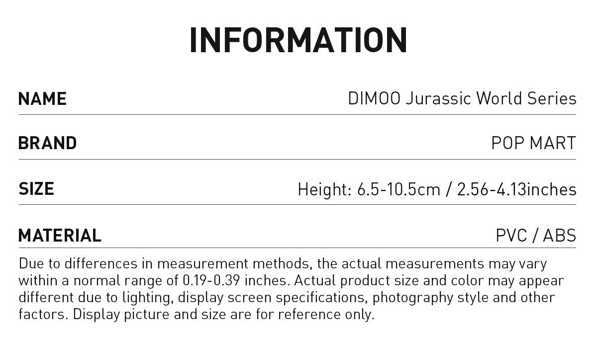 [Spanish]–DIMOO Jurassic World Series – Figuras