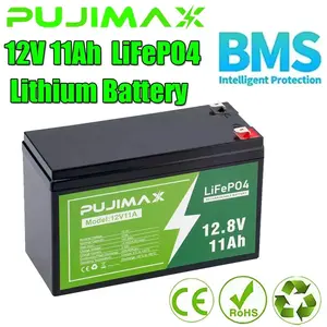 12V 11Ah LiFePO4 Lithium Battery Built-in BMS 5000+ Cycles For Solar Power RV 12V 11Ah LiFePO4 Lithium Battery Built-in BMS 5000+ Cycles For Solar Power RV