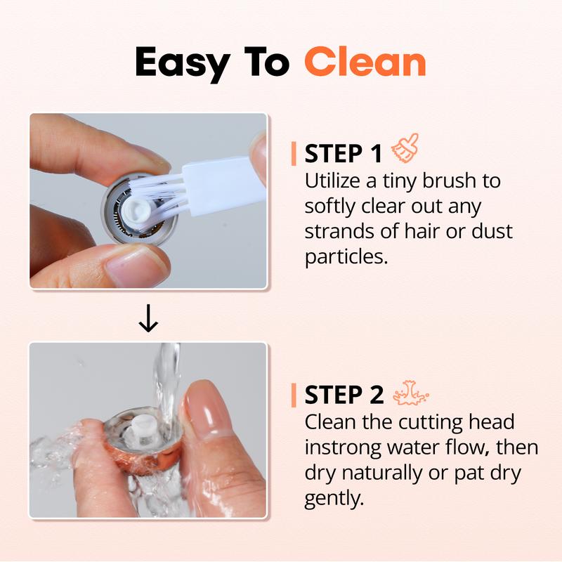 VG VOGCREST Eyebrow Facial Trimmer: 2 in 1 Rechargeable Facial Hair Removal and Eyebrow Shaver - Face Lips Body Painless Facial Razor with Built-in LED Light