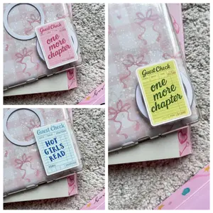 Cute Vintage Guest Check One More Chapter MagSafe Phone Grip – Magnetic Pop Socket & Kickstand – Book Lover Gift