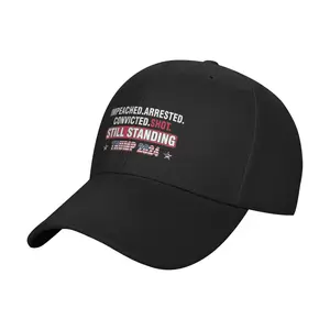 Impeached Arrested Convicted Shot Still Standing Trump 2024 Baseball Cap Women Men Dad Hat Golf Cowboy Hat Trucker Hat