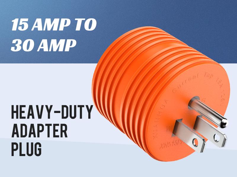 Nilight 15 to 30 Amp RV Power Adapter 110 Volt Heavy Duty Plug 5-15P to TT-30R 15A Male Plugs to 30A Female Receptacle for Generator Camper Caravan Electrical Converter