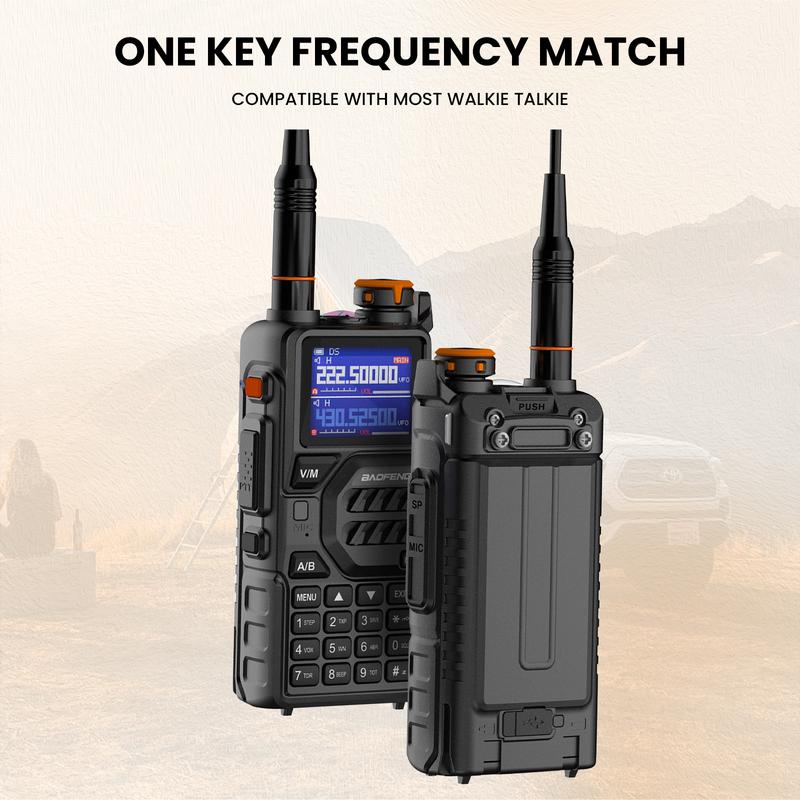 1/2PCS BAOFENG Walkie Talkie K5PLUS 10W Ham Radio Long Range, Handheld Two Way Radio UV-5R Upgraded Walkie Talkies with Foldable Upgraded Antenna, Wireless Copy Frequency Rechargeable Multi Band 2500mAh Type-C AM FM NOAA Radio 1/2PCS BAOFENG Walkie Talkie K5PLUS 10W Ham Radio Long Range, Handheld Two Way Radio UV-5R Upgraded Walkie Talkies with Foldable Upgraded Antenna, Wireless Copy Frequency Rechargeable Multi Band 2500mAh Type-C AM FM NOAA Radio