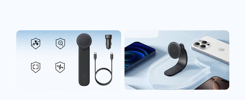 Anker Nano Wireless Car Charger, 360° Adjustable Magnetic Car Charger with Detachable Pad, 15W Qi2 Certified Fast Charging with Alloy Bracket, For iPhone 16/15/14/13/12 Series (Adapter Included) Anker Nano Wireless Car Charger, 360° Adjustable Magnetic Car Charger with Detachable Pad, 15W Qi2 Certified Fast Charging with Alloy Bracket, For iPhone 16/15/14/13/12 Series (Adapter Included)