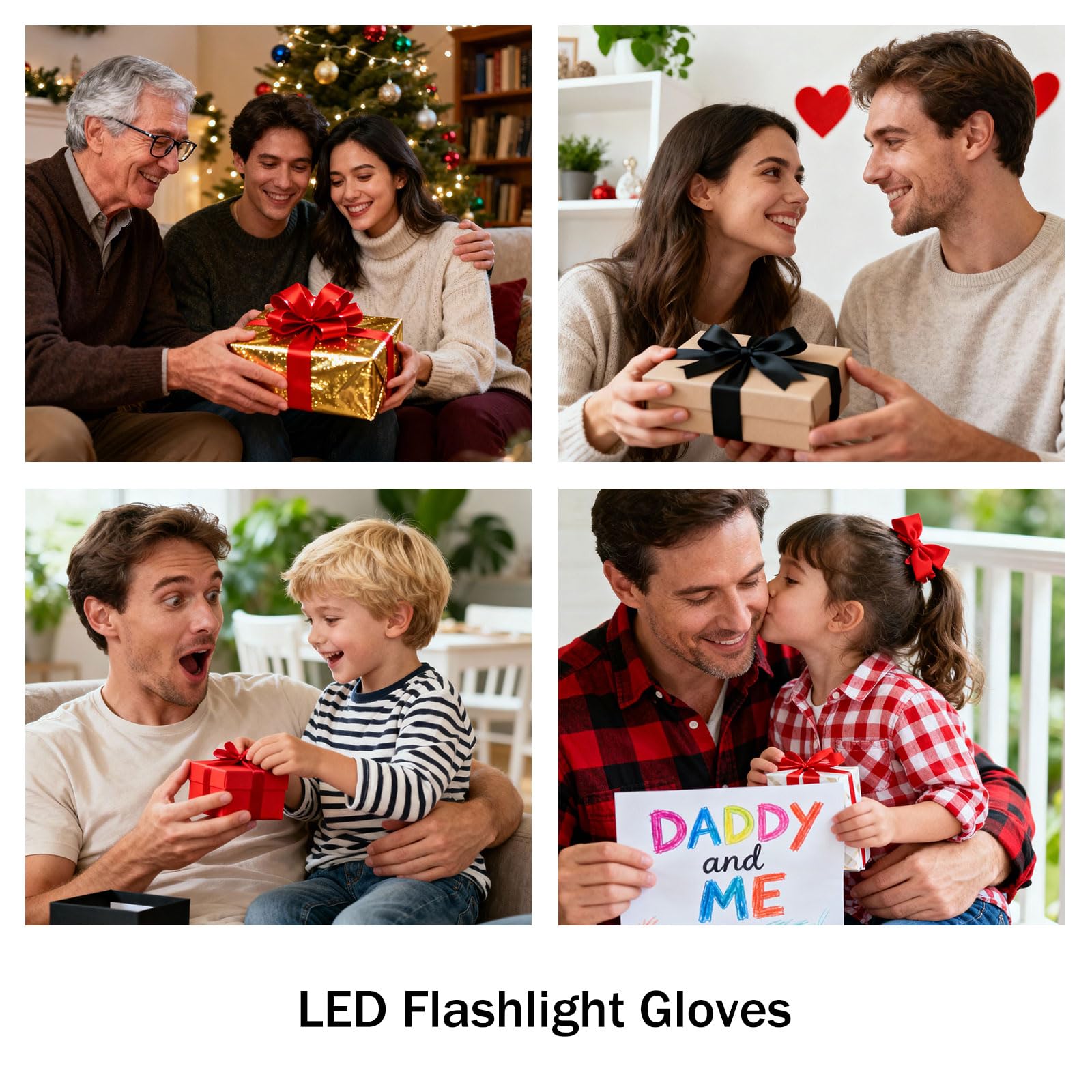 Pair of LED Half-Finger Waterproof Gloves with Flashlight- Durable Fingerless Gloves for Men & Women | OutdoorNight Fishing, Bait Prep, Cycling, Running, Camping