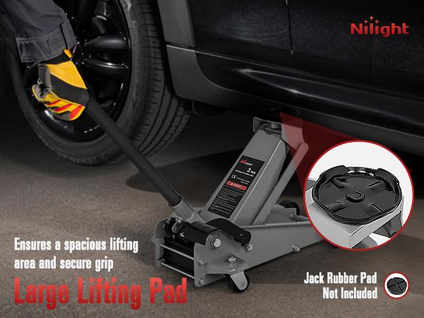 Nilight 3 Ton Floor Jack, Heavy-Duty Steel Car Service Jack with Quick Lift Pump, 5.31"-19.69" Lifting Range Nilight 3 Ton Floor Jack, Heavy-Duty Steel Car Service Jack with Quick Lift Pump, 5.31"-19.69" Lifting Range