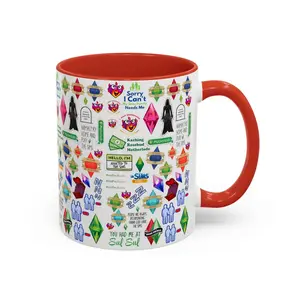 Sims Inspired Coffee Mug, Plumbob Gamer Ceramic Cup, Funny Life Simulation Game Gift for Her