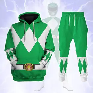 Green Ranger Mighty Morphin Combo Hoodie Joggers Set