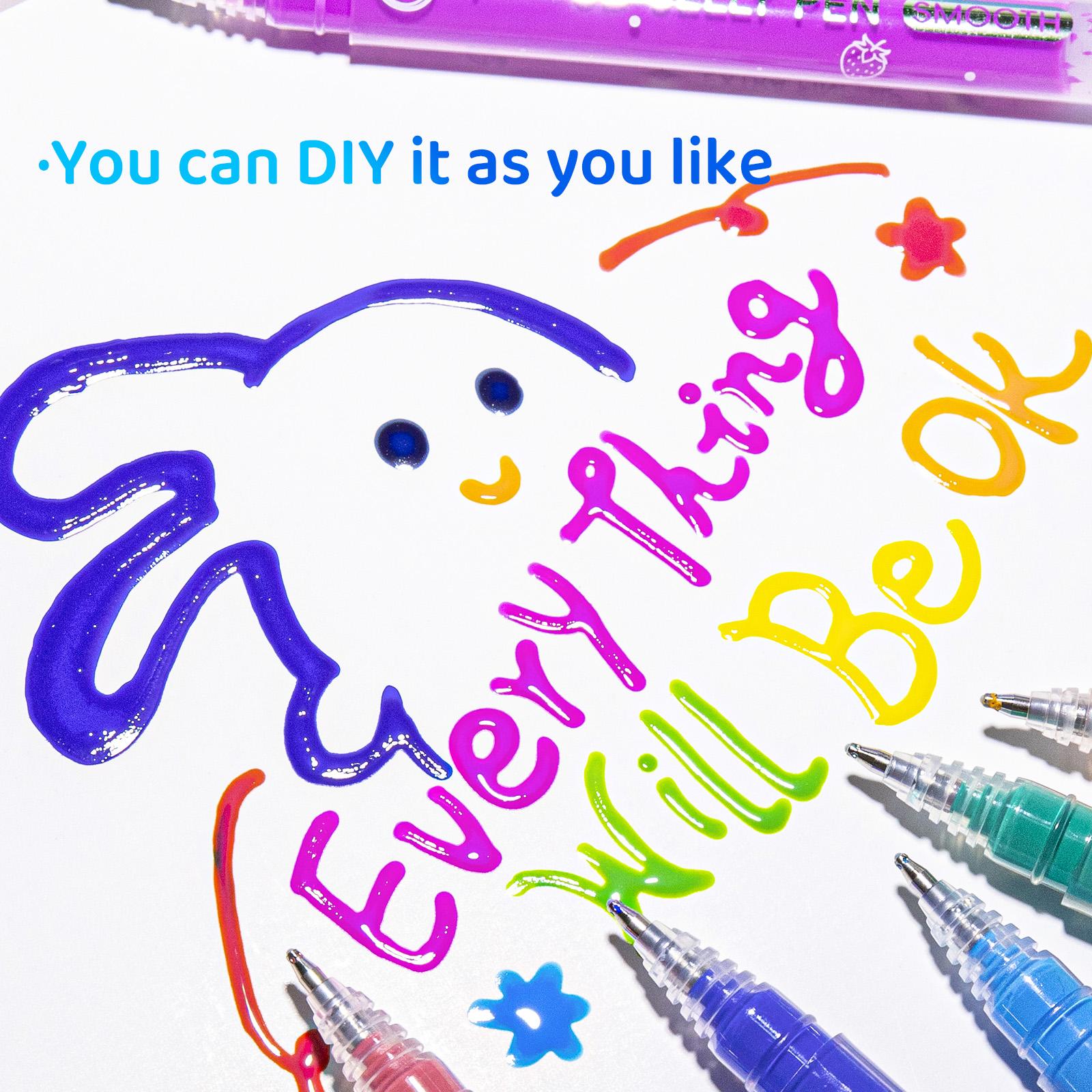 3D Jelly Pen Set, 36 Colors of Glossy Jelly-Effect 3D Gel Pens, Assorted Colors Gel Ink Pens for Painting, Drawing and DIY Coloring, Crafts, Scrapbooking, Bullet Journal, Card Making, Photo Album, Drawing, Writing