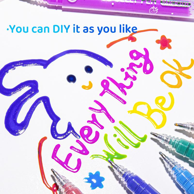 3D Jelly Pen Set, 36 Colors of Glossy Jelly-Effect 3D Gel Pens, Assorted Colors Gel Ink Pens for Painting, Drawing and DIY Coloring, Crafts, Scrapbooking, Bullet Journal, Card Making, Photo Album, Drawing, Writing