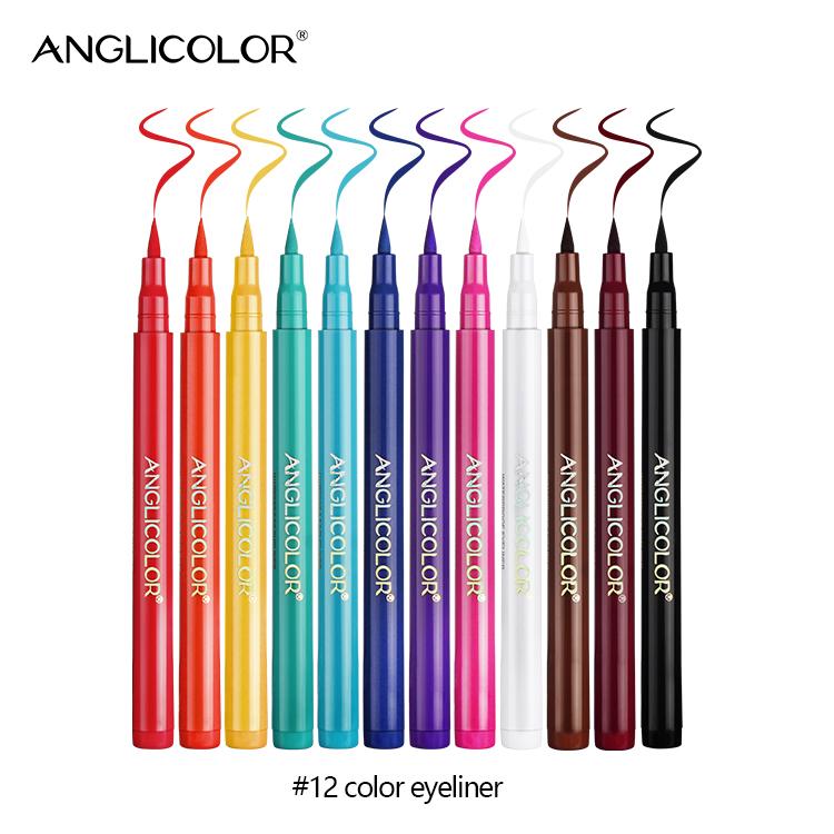 12 color set liquid eyeliner quick-drying waterproof long-lasting sweat-proof liquid eyeliner anti-smudge eyeliner set