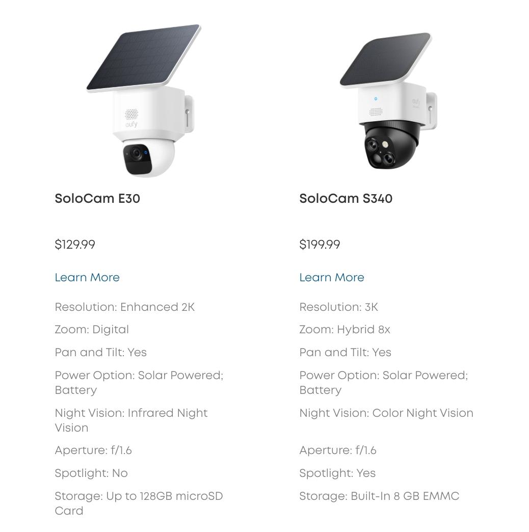 eufy Security SoloCam S340 360° Pan & Tilt Solar Security Camera 2.4 GHz Wi-Fi No Monthly Fee HomeBase S380 Compatible - Ai Auto Lock And Tracking