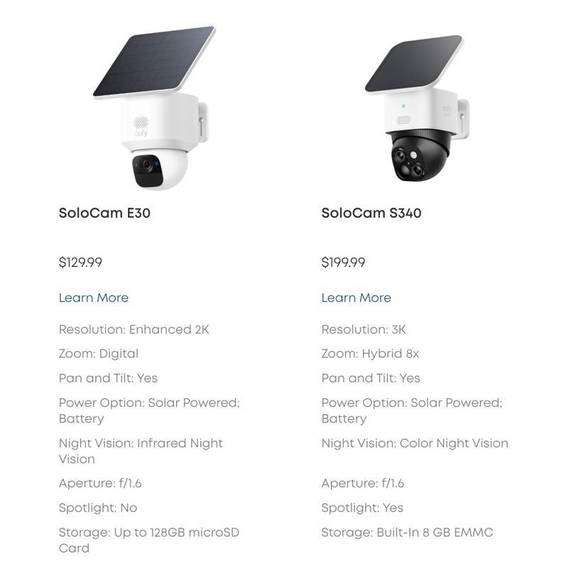 eufy Security SoloCam S340 360° Pan & Tilt Solar Security Camera 2.4 GHz Wi-Fi No Monthly Fee HomeBase S380 Compatible - Ai Auto Lock And Tracking