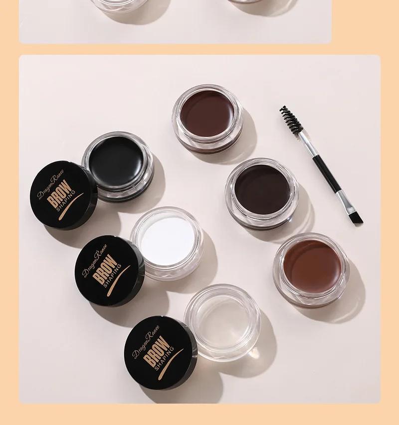 6 Color Wild Eyebrow Styling Cream Eyebrow Shaping Gel Soap Wax Clear Eyebrow Cream Tint Brow Lift With Brush