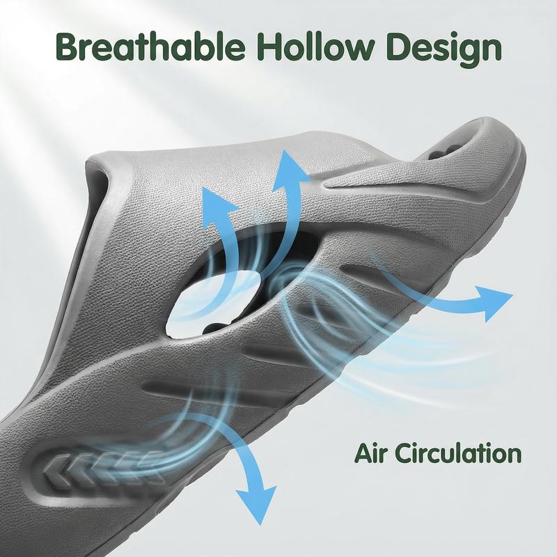 Reality Men's Orthotic Recovery Slides - Arch Support Sport Sandals for Soccer Season - Pain Relief Non-Slip Indoor Outdoor Slippers