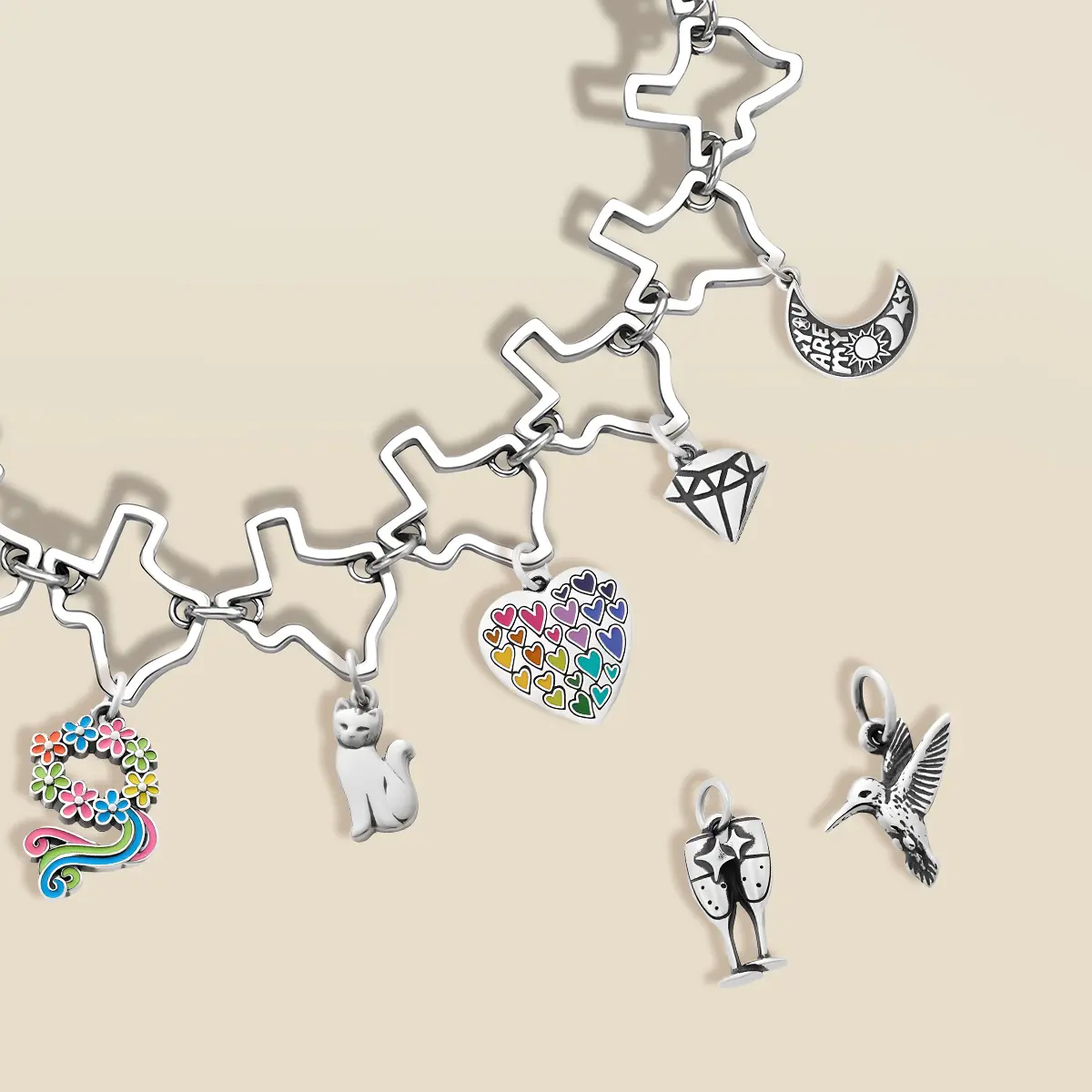 JA Jewelry Multi-Element Pendant Charm, Funky Personalized Jewelry for Women's DIY Bracelets and Necklaces, Customizable Accessory Gift for Friends, Charms & Pendants, Casual, Jewelry-Making