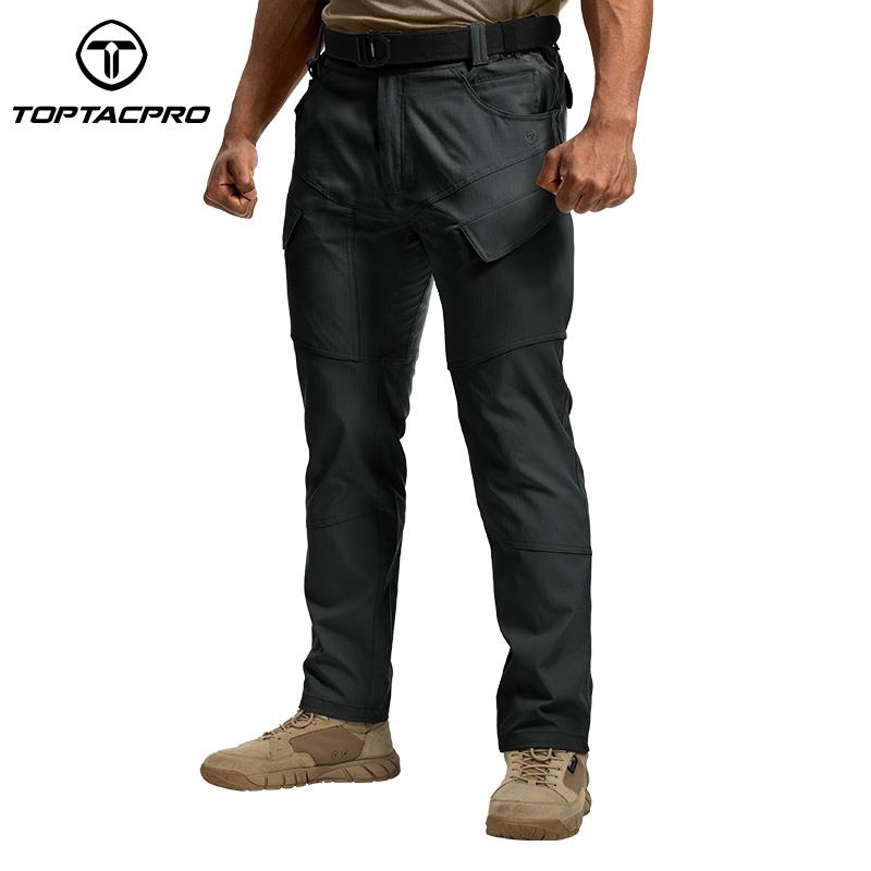 TOPTACPRO Men’s Tactica EDC Cargo Pant Waterproof Elastic Fabric Ripstop Versatile Outdoor Sweatpantsmen 8201 SpringStatements