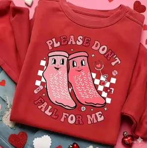Nurse Sweatshirt or T-Shirt, Valentines Sweater, Please Don't Fall For Me Tee, Student Nurse Valentine Sweatshirt, Peds Nurse Crewneck, Gift For Nurse