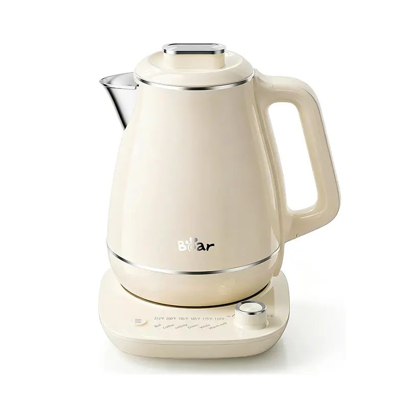 Bear Borosilicate Glass Electric Kettle, 1.5L 304 Stainless Steel Water Boiler, 1500W Fast Boiling Tea Kettle with Double Wall Cool Touch, Auto Shut-Off & Boil-Dry Protection, BPA-Free, Rapid Boiling, Fast Boil, Adjustable,