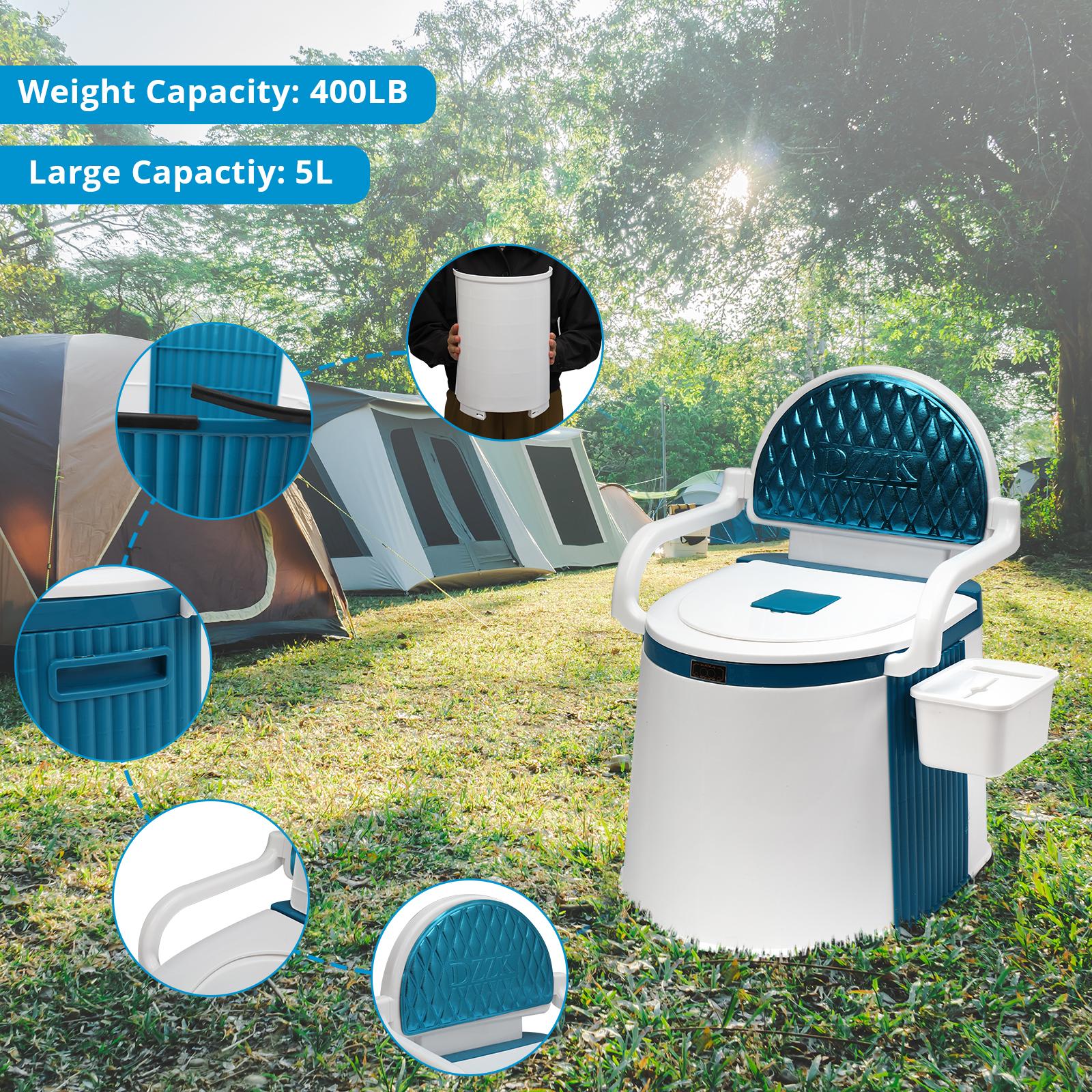 Outdoor toilet with toilet paper holder/anti-slip strip/leather cushion Suitable for outdoor RV bathrooms.