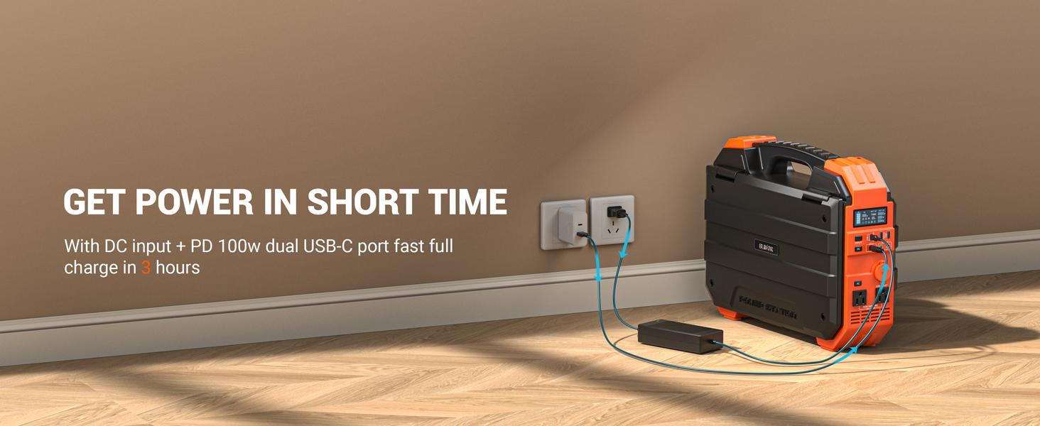 BLAVOR 1600W (Peak 3200W) Portable Power Station with Built-in Solar Panel, 1024Wh LiFePO4 Battery, 100W USB-C Fast Charge, Solar Generator for Home Backup, Camping, Power Outages & RV