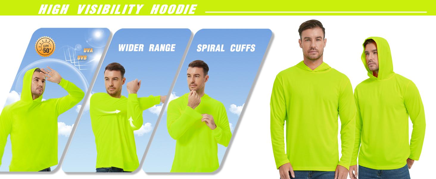 ProtectX 2 Pack UPF 50+ Hoodie Sun Protection Shirt Lightweight Long Sleeve Hi Vis Hooded Shirt Quick-Dry SPF UV Shirt Active Wear ProtectX 2 Pack UPF 50+ Hoodie Sun Protection Shirt Lightweight Long Sleeve Hi Vis Hooded Shirt Quick-Dry SPF UV Shirt Active Wear