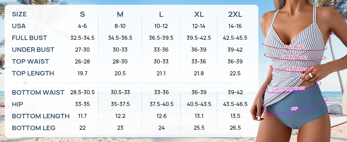 B2prity Women's Ruched Tankini Swimsuits V Neck Wrap Tie Back Two Pieces Bathing Suit Tummy Control Swimwear Deals for You Days