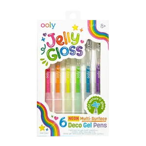 Jelly Gloss Neon Multi-Surface Deco Gel Pens - Set of 6