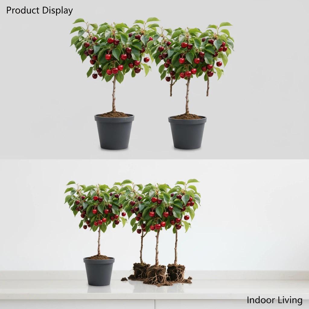/Heirloom Non-GMO Cherry Live Plant Seedlings – Farm Grown Fruit Tree Starter for Home Gardens, Fast Growing High Yield
