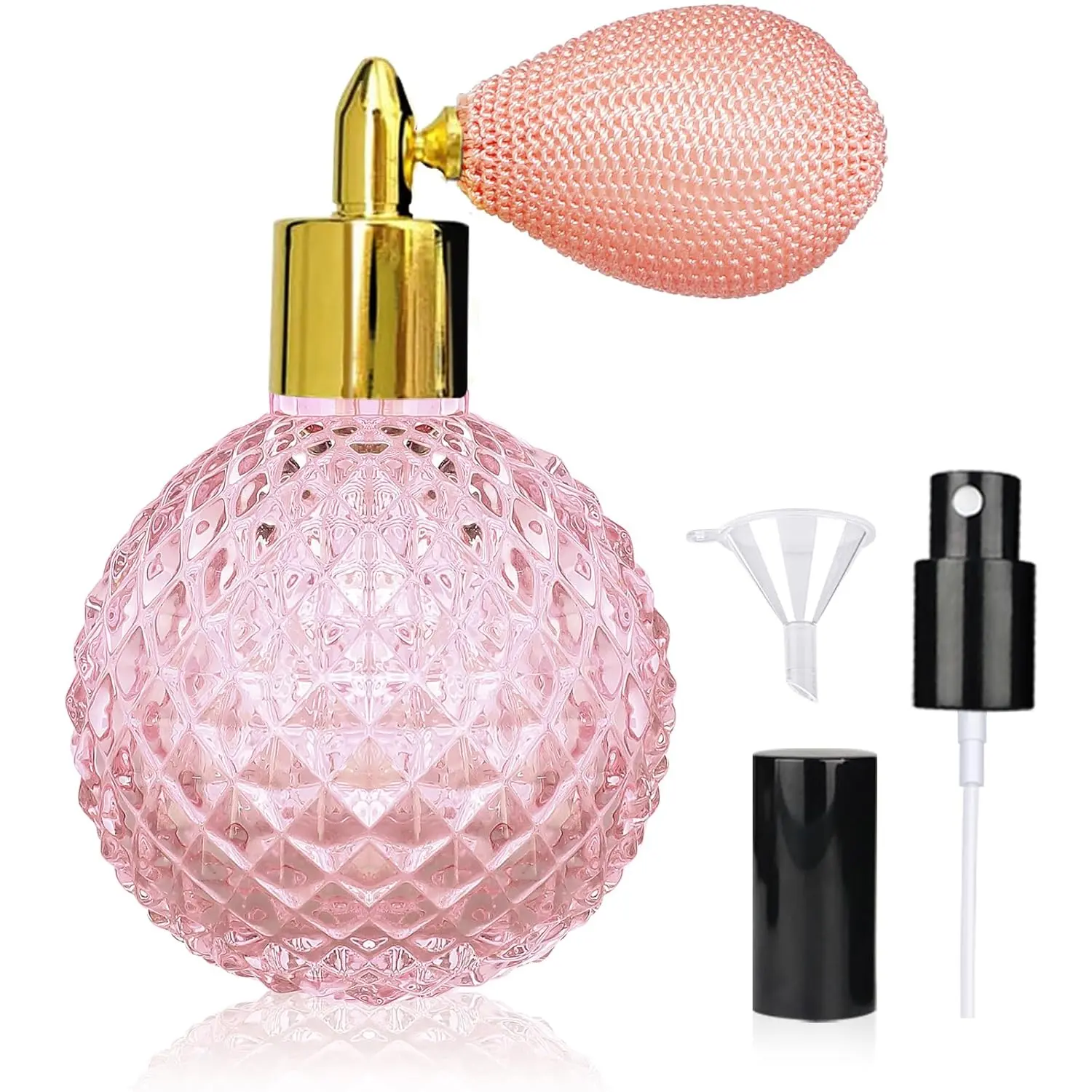 Perfume Bottle  Atomizer Spray Bottle 3.4oz Empty Refillable Perfume Atomizer Glass Bottle  for Home Decoration