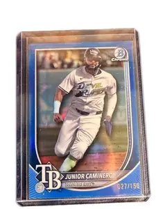 2025 Bowman Chrome Junior Caminero True Blue Refractor /150