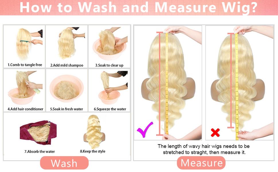 Hot Star 613 Body Wave 13x6 Lace Front Wig Human Hair Straight Blonde HD Transparent Lace Frontal Wig for Women Pre Plucked with Baby Hair 180% Density