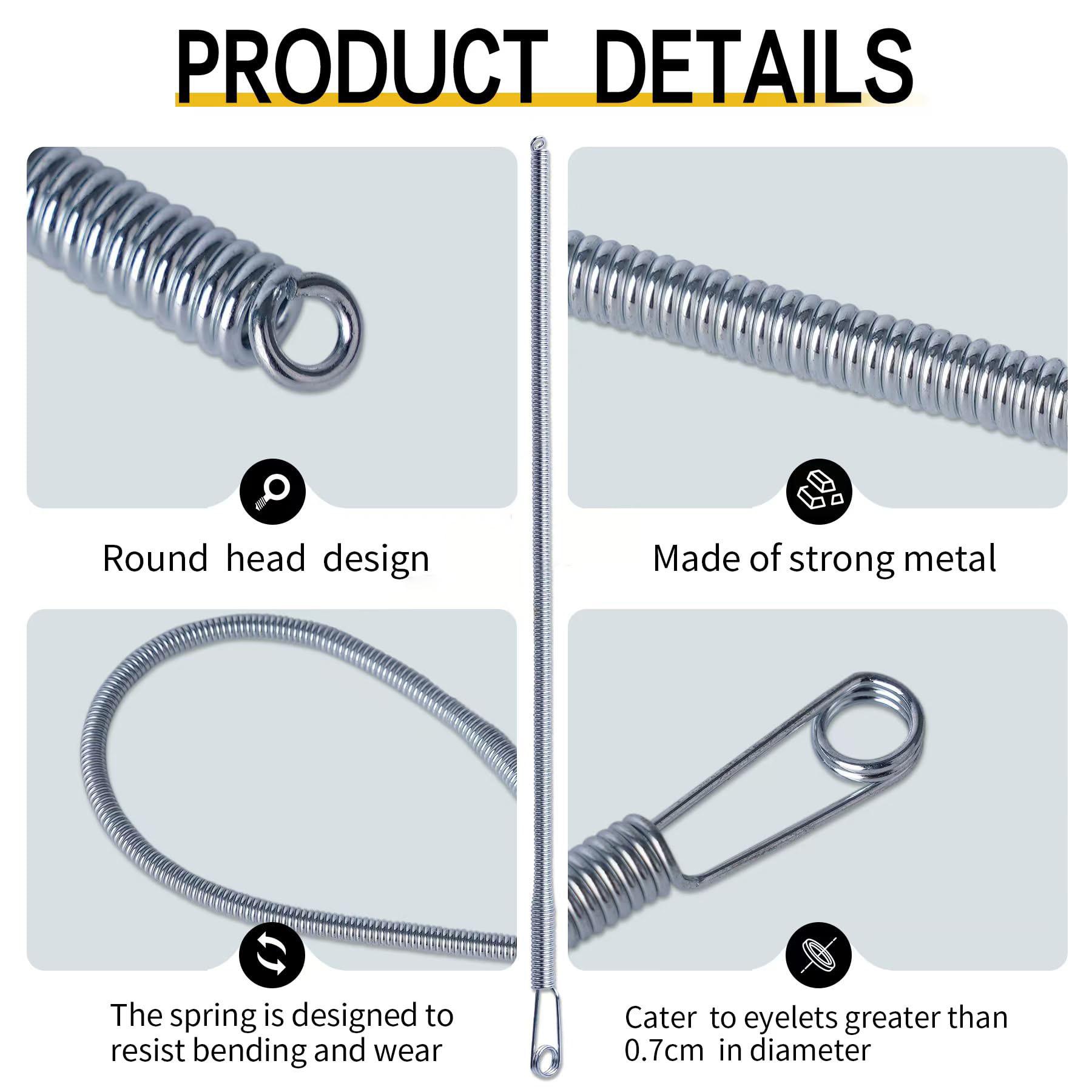 Spring Casual Wear Essential Drawstring Needle Threader Set - 6 pcs Replacement with Easy Tool for Hoodies 20 gauge