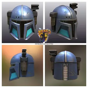 Border3D LLC Cosplay Helmet Unisex 2 Geoffro Hex3d Design Lightweight Armor Prop PLA+ 3D Printed Custom Commission Helmets