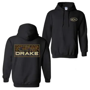 Drake Waterfowl Camo Hoodie for Men – Trendy Fall Outfit Streetwear Sweatshirt T-Shirt Unisex Outdoor Hunting Graphic Pullover, Cozy Fleece Zip Hoodie, Plus Size Menswear, Shop Deals Casual Fall Outfits, 90s Vintage Country Boy Clothing