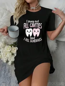 Dental Receptionist Filling Schedules Funny Dentistry Casual Dress