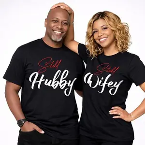 Still Us Hubby & Wifey Matching Couples Graphic Tee Pure Cotton Casual T-Shirt Trendy Tops Perfect Gift for Couples