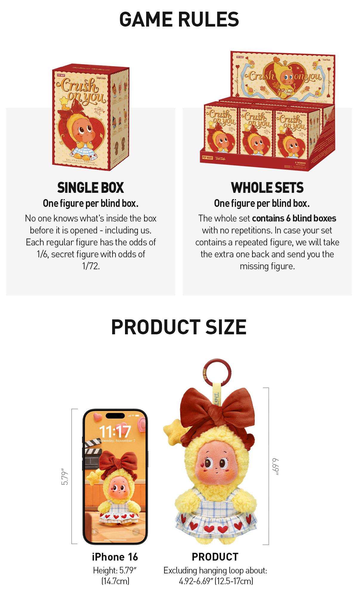 POP MART Twinkle Twinkle Crush On You Series-Plush Pendant Blind Box, Collectible Toys