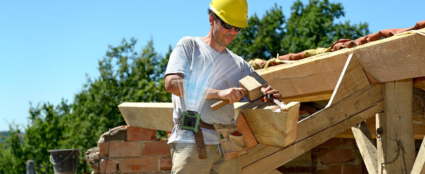 Portable Personal Waist Fan - Rechargeable Battery Power Bank, 5 Speeds, LED Light, Wearable Belt Fan for Outdoor Jobsite Farms Travel Portable Personal Waist Fan - Rechargeable Battery Power Bank, 5 Speeds, LED Light, Wearable Belt Fan for Outdoor Jobsite Farms Travel