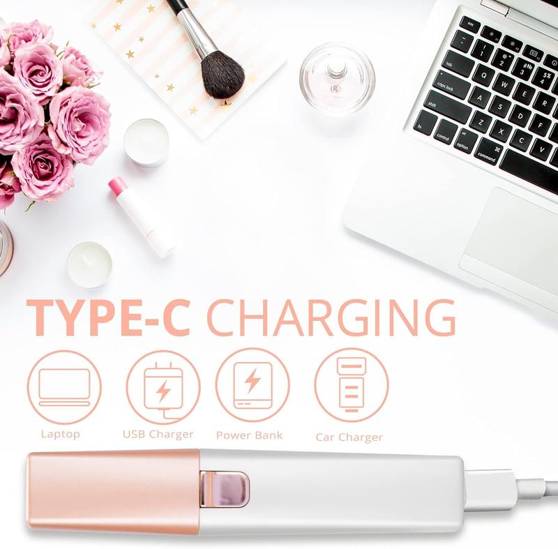 Facial & Eyebrow 2 in 1 Rechargeable Hair Remover for Women ,For Face Eyebrows Peach Fuzz Lips Trimmer with Light,Painless Electric Hair Removal