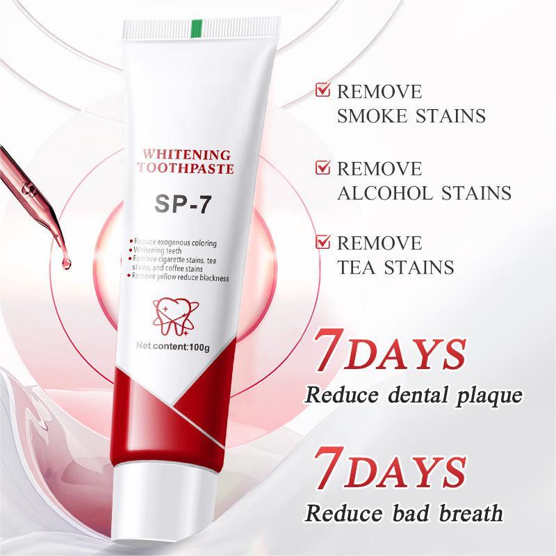 SP-7 Whitening Toothpaste with Active Probiotics Helps Fight Stains Maintain Whiteness 100g for Daily Dental Care