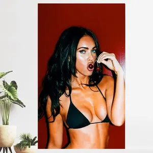 Tapestry  Megan Fox 3x5Ft Flag Tapestries Wall HangingCollege Dorm Wall Decor Room Flags Wall Art Poster Home Decor forBedroom Living Room Banne