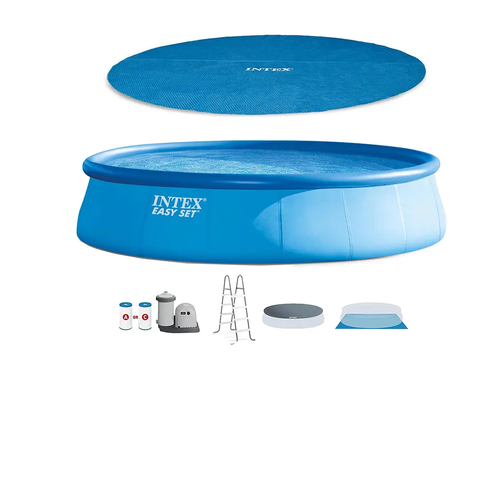 Intex 48in x 18ft Inflatable Above Ground Pool with Ladder, Pump ...