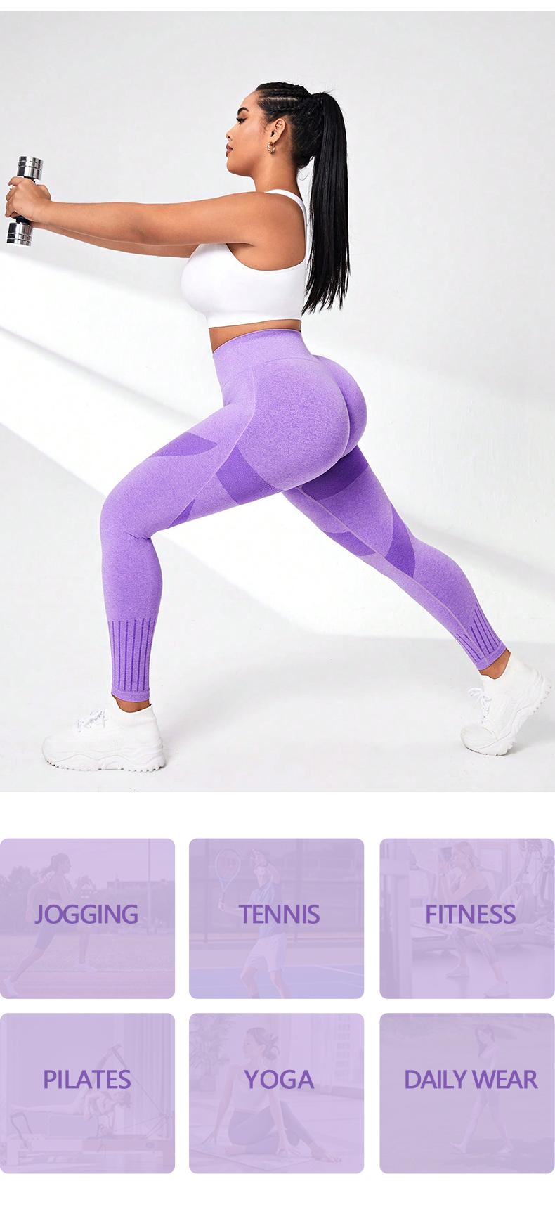 SUOVADUN CK004 Women's Four-Way Stretch High Waist Seamless Yoga Pants - Quick Dry, Pilates Gym Athletic Leggings Slim Tummy Control Pants Athleisure Style Bottoms