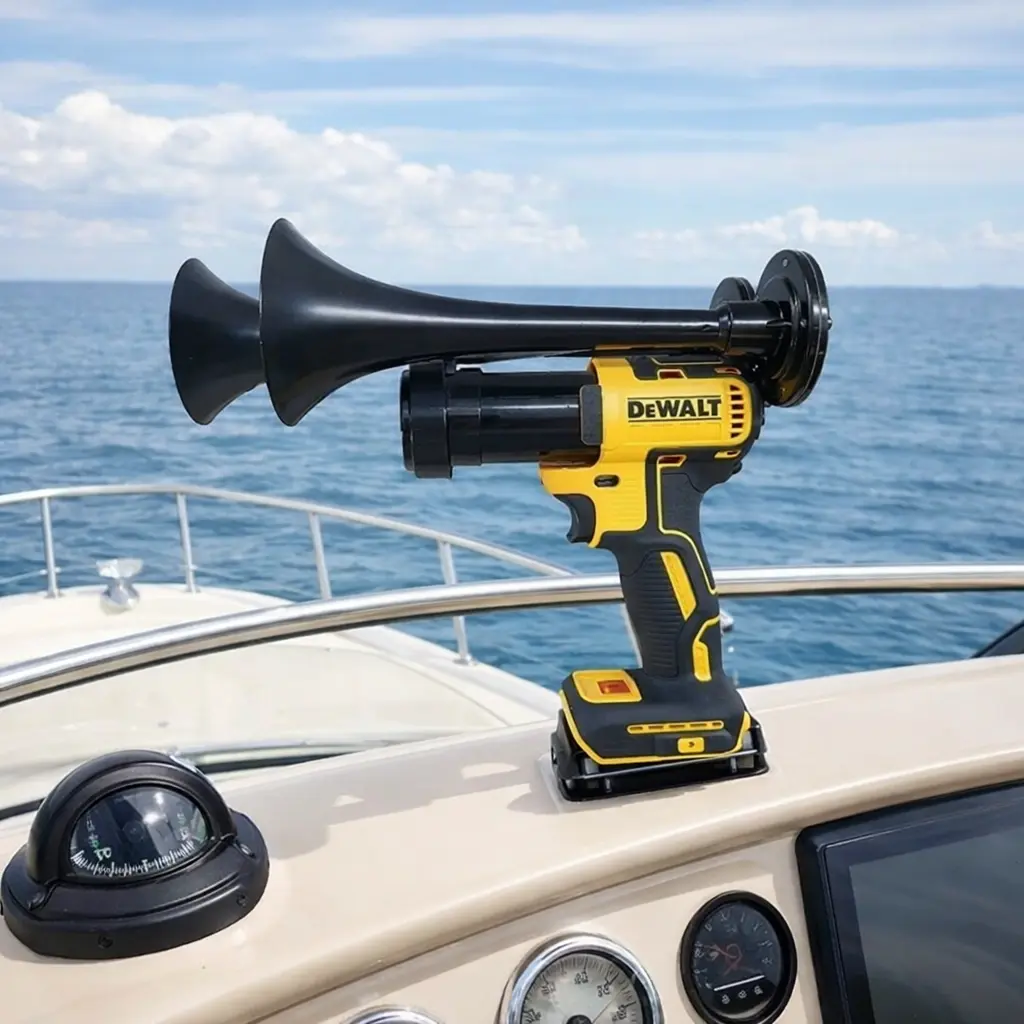 GatorBlast For DeWalt Battery Quad Air Horn -Train Impact Boss 4