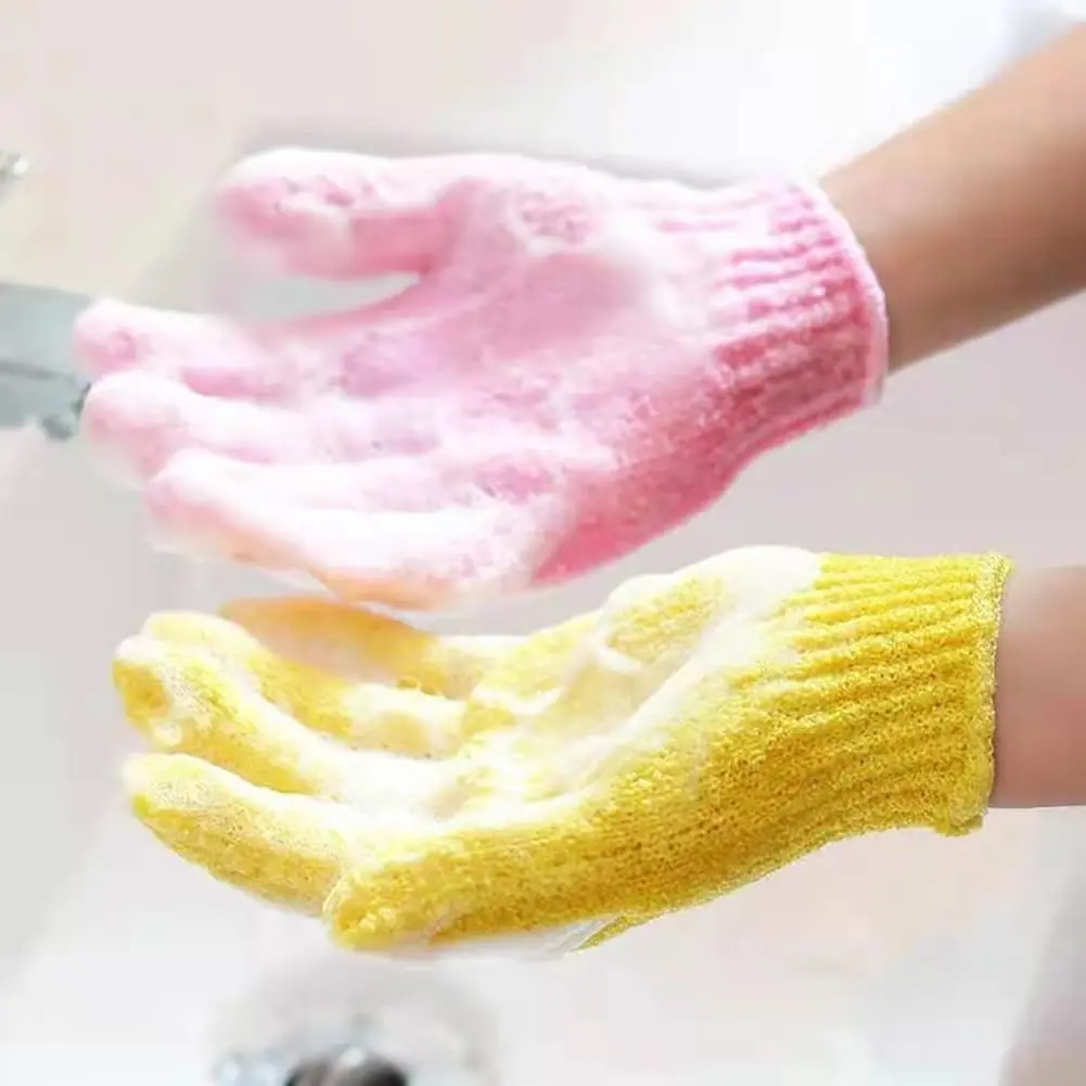 10 Pcs Colorful Exfoliating Gloves Body Bath Exfoliation Gloves Dead Skin Remover Mittens Double Sided Shower Gloves Face Wash Exfoilator Mitts for Adults Children