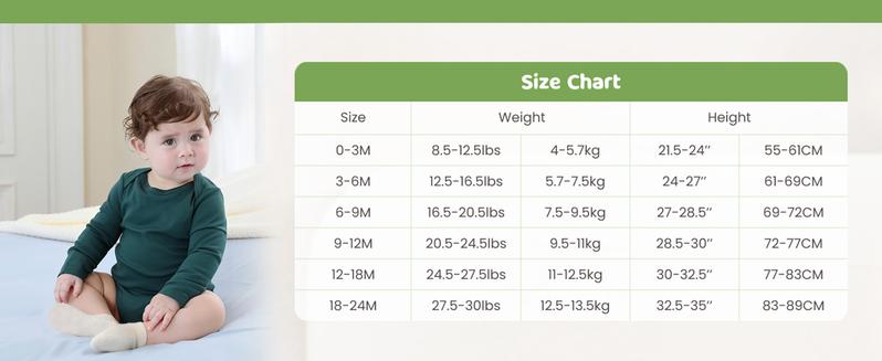 PATPAT Baby Bodysuits - Soft Viscose Made from Bamboo - Two Pack&Three pack Long Sleeve Funny for Boys and Girls -Newborn Infant Toddler Clothes