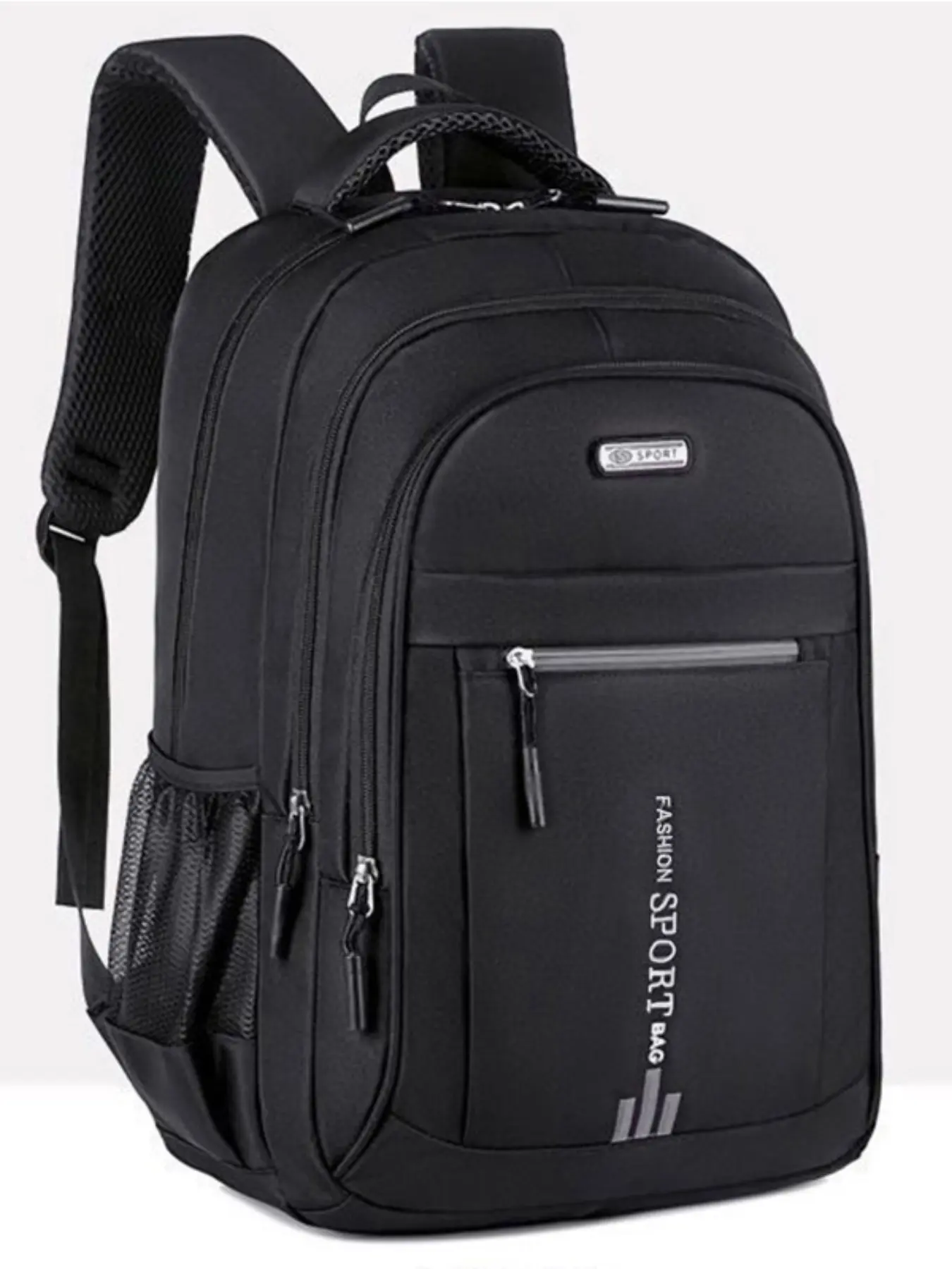 Large Capacity Trendy Korean Style Backpack for Boys & Girls, Durable Nylon Zipper Daypack, Ideal for Middle and High School Students, Casual Travel and Daily Class Use